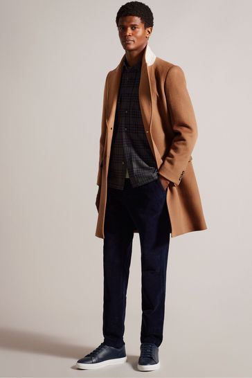 Ted baker discount blue wool coat