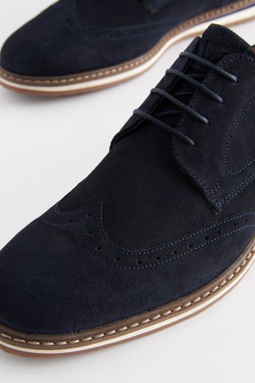 Blue mens brogues clearance
