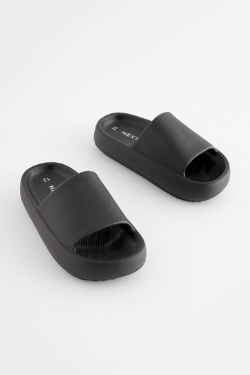 Buy Black Chunky Sliders from Next Canada