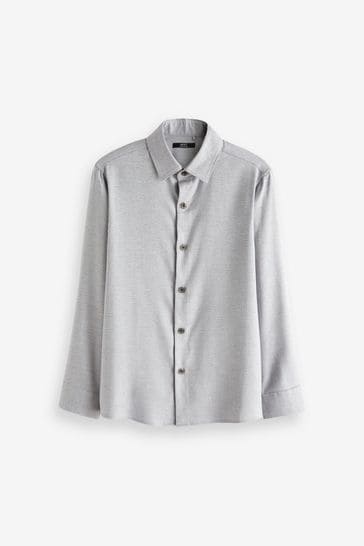 Grey Soft Touch Smart Long Sleeve Shirt (3-16yrs)