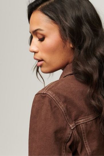 Superdry suede sales trucker jacket