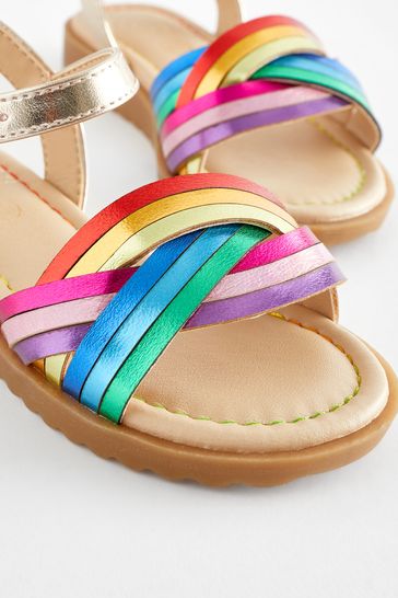 Rainbow metallic sandals 2025