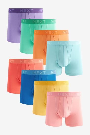 Bright Blue/Green/Yelliow 8 pack A-Front Boxers