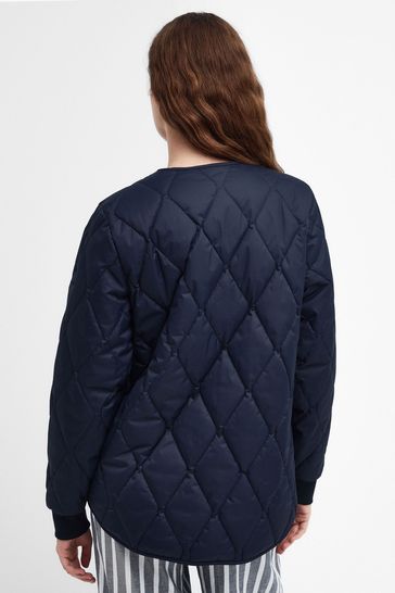 Navy quilted clearance barbour jacket womens