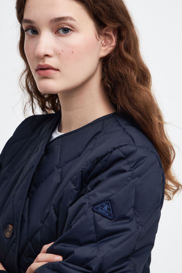 Navy blue barbour jacket hot sale womens