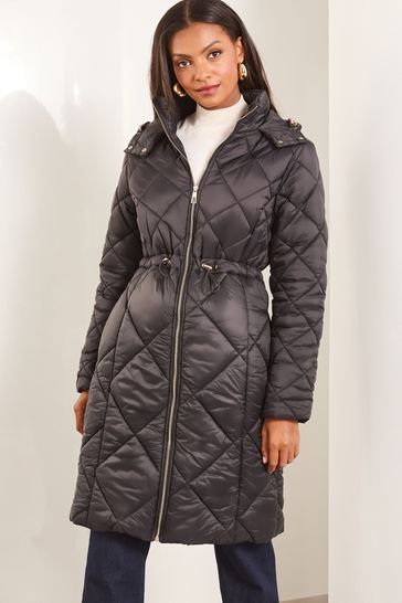 Quilted petite coat top