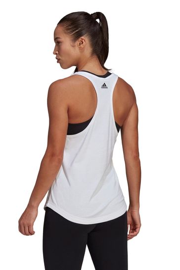 Adidas white cheap tank top