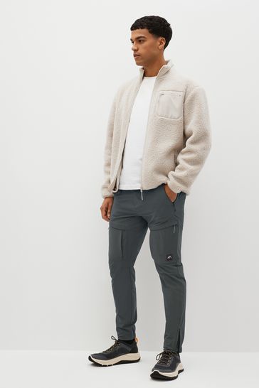 Charcoal Grey Slim Stretch Cargo Trousers