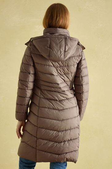 Buy Joules Pembury Neutral Showerproof Longline Padded Coat With Hood from Next Egypt