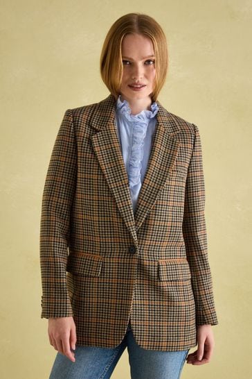 Joules plaid coat deals