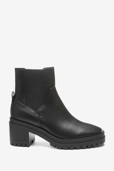 Block heel on sale chelsea boots black