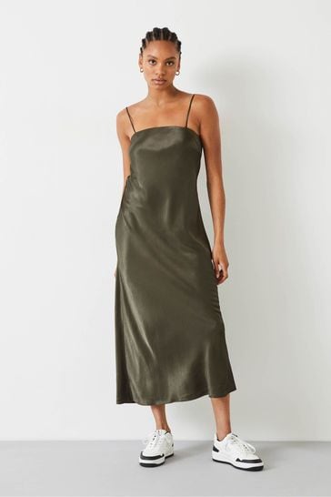 Hush Green Alessandra Slip Midi Dress