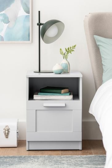 Grey store small nightstand
