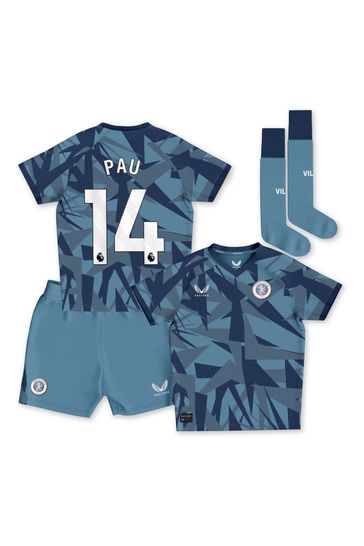 Buy Fanatics Blue Aston Villa Third Infant Kit 2023 24 Pau 14