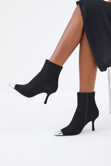 Buy Black Forever Comfort® Toe Cap Point Ankle Boots from Next