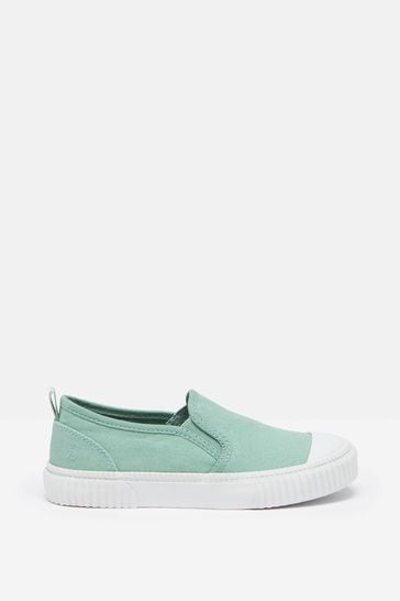 Joules Peasy Green Slip On Trainers
