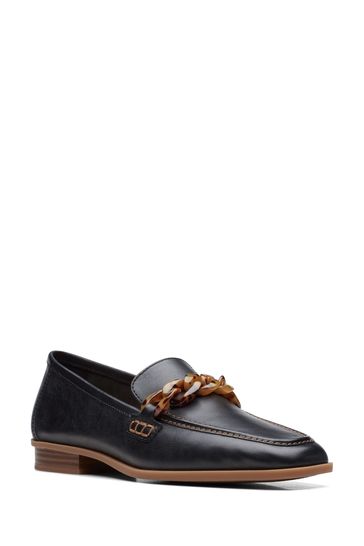 Clarks Black Leather Sarafyna Iris Shoes