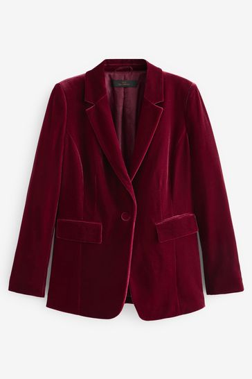 Next red velvet jacket sales