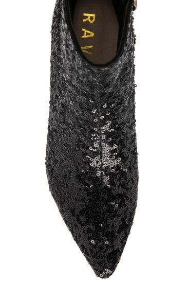 Black sparkle 2025 ankle boots