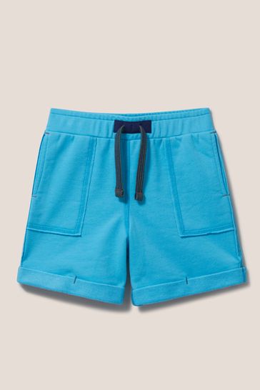 Blue and sales white shorts