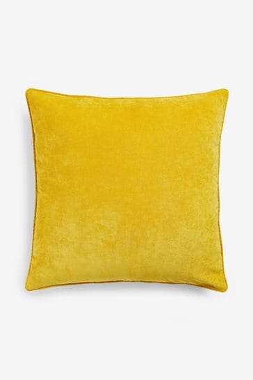 Yellow velour cushions new arrivals