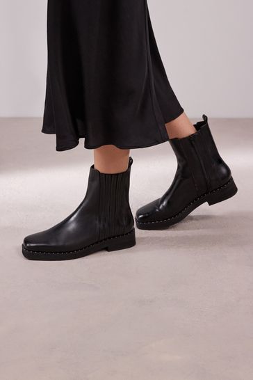 Buy Black Forever Comfort Square Toe Chelsea Ankle Boots from