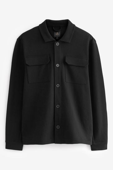 Black shirt jacket outlet mens