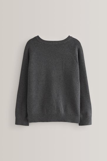 Girls grey school jumper online