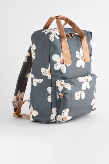 Buy Black White Daisy Double Handle Backpack from Next Bahrain