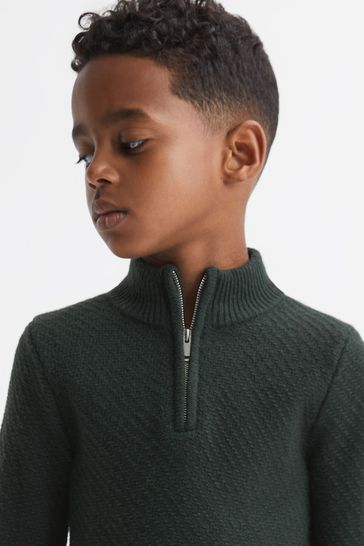 Green funnel neck jumper clearance