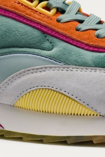 Calvin klein mint multi maya mesh and suede fashion trainers shop