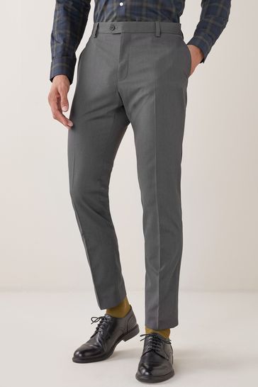 Charcoal Grey Skinny Suit Trousers