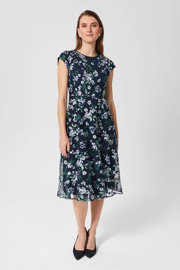 Buy Hobbs Blue Petite Tia Dress from Next Germany