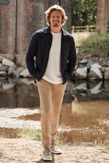 Navy blue overshirt cheap