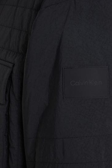 Calvin klein black quilted jacket outlet