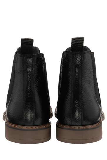 Buy Frank Wright Mens Leather Chelsea Black Boots from Next Netherlands