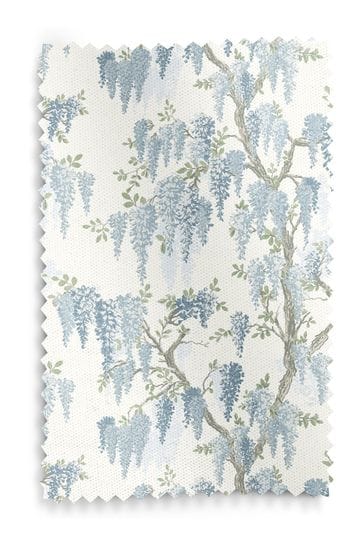 Laura Ashley Newport Blue Wisteria Made to Measure Curtains