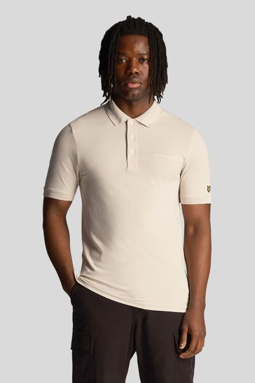 Lyle & Scott Natural Embroidered Logo Polo Shirt