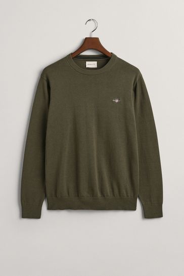 Gant cotton crew neck jumper sale