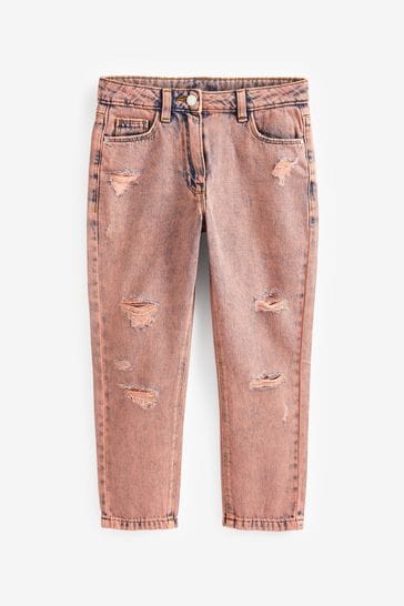 Orange cheap ripped jeans