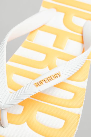 Superdry white flip flops outlet