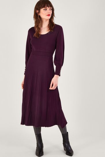 Buy Monsoon Red Scoop Neck Dress with LENZING ECOVERO from Next
