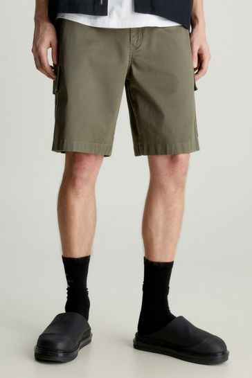 Calvin Klein Green Cargo Woven Shorts