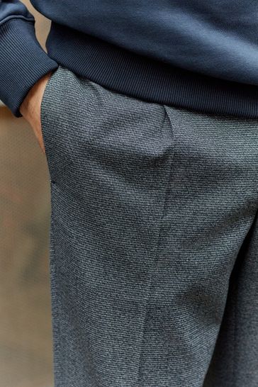 Buy Navy Slim Smart Textured Joggers from Next Germany