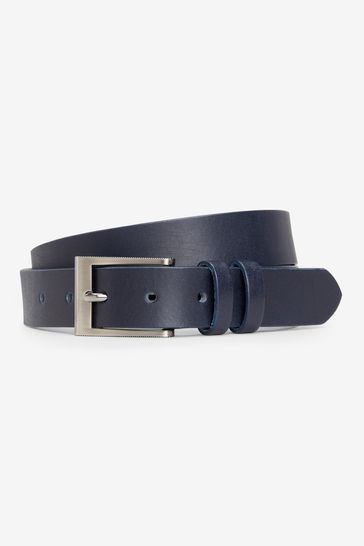 Buy Navy Blue Leather Belt from Next Sweden
