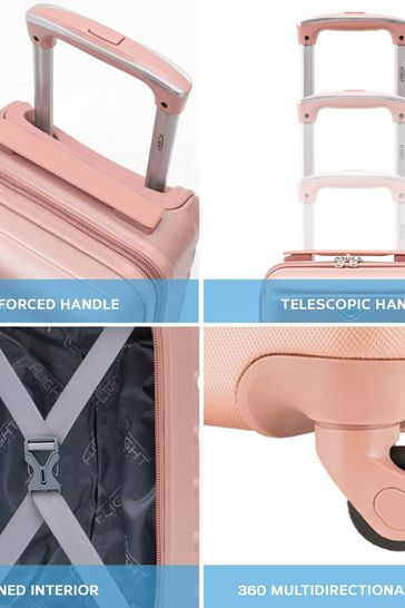 Buy Flight Knight Rose Gold Luggage from Next Luxembourg