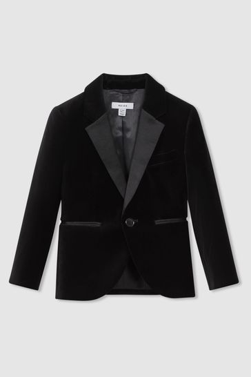 Ladies black new arrivals velvet blazer