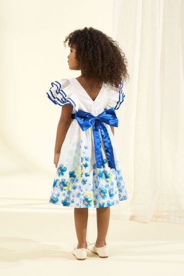 White dress blue hotsell sash