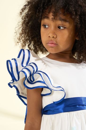 Blue and white dress for ladies shop
