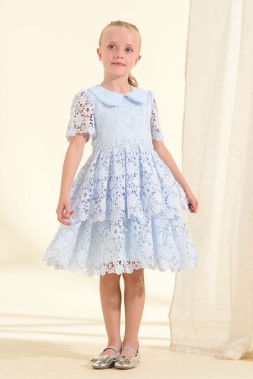 Angel & Rocket Cornflower Blue Mavea Lace Dress